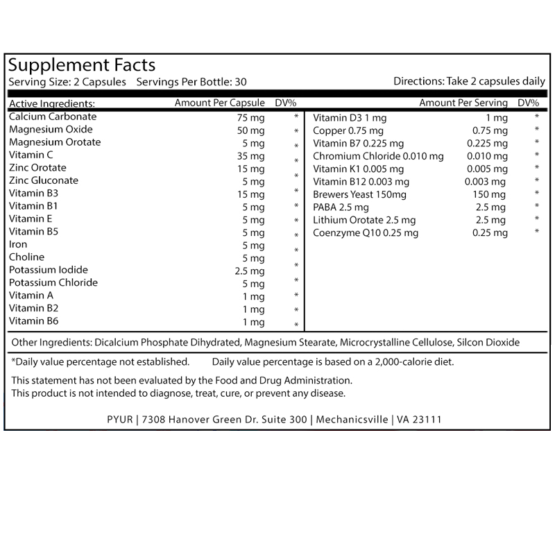 PYUR Bioactive Adult Multi-Vitamin
